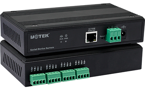 工業(yè)級串口設備轉(zhuǎn)以太網(wǎng)服務器_UT-6804MT-I 10/100M轉(zhuǎn)4口RS-485/422隔離型串口服務器